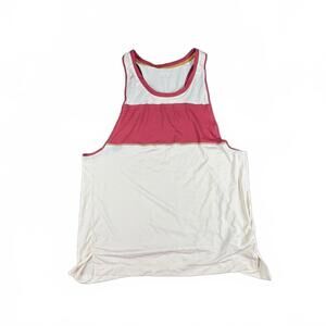 NWOT Rhone Mens Performance Tank Top – Colorblock Sleeveless– Beige/Red – M